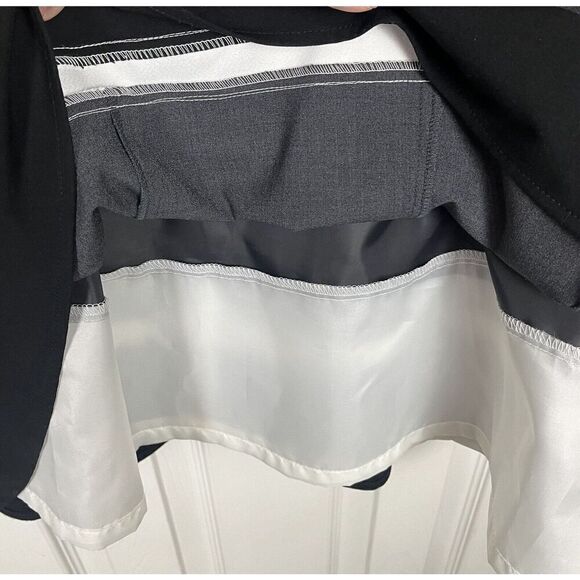 Calvin Klein Womens Dress Classic Fit & Flare Gray Black White Belt Size 6‎ - Picture 11 of 11